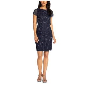 Adrianna Pappell Beaded Cocktail Dress
